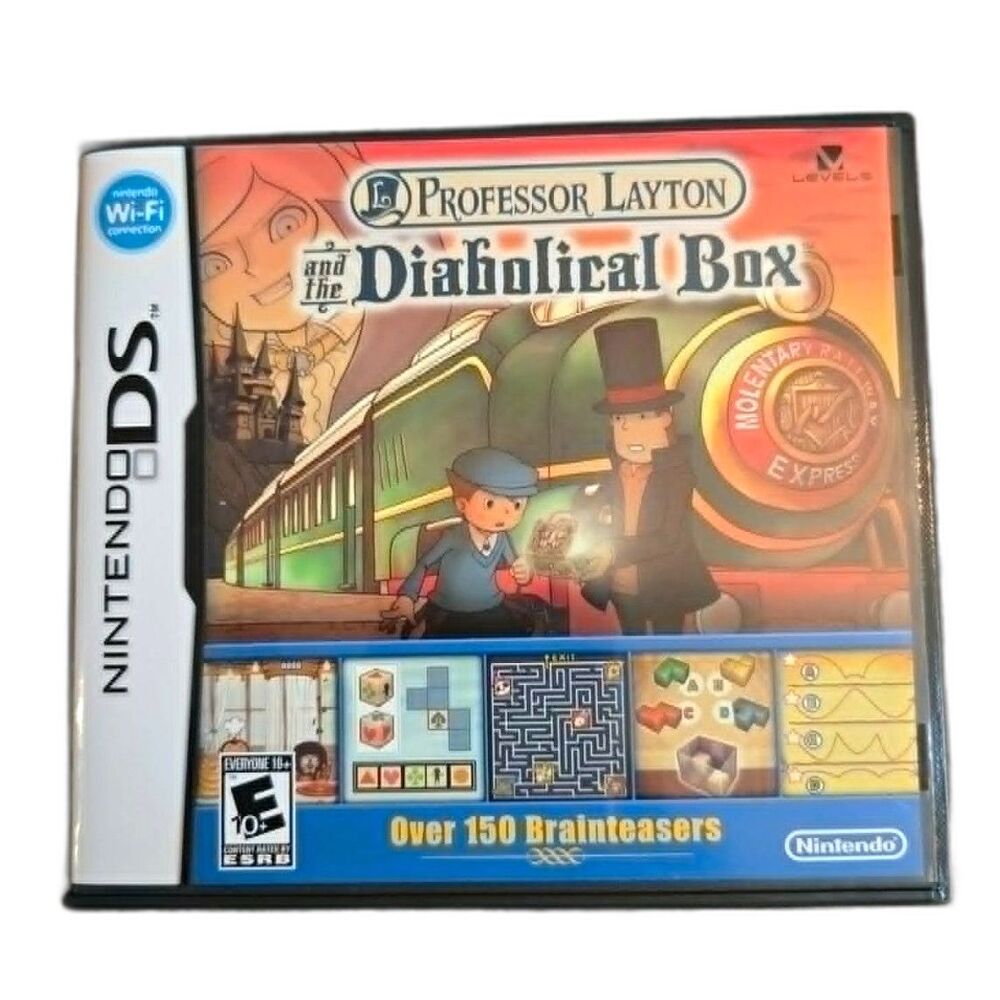 Professor Layton and the Diabolical Box CIB w/ Manual Tested Nintendo DS 3DS